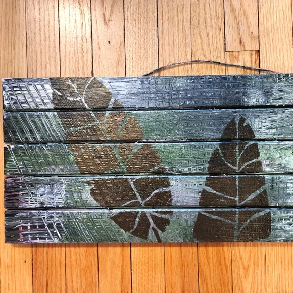 HANDCRAFTED Wood Contemporary Wall Decor Artwork HANDPAINTED Painting Jungle Art - Picture 7 of 16